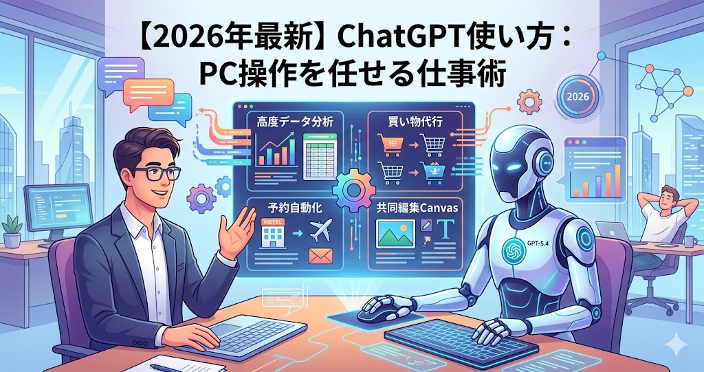 【2026年最新】ChatGPT使い方：PC操作を任せる仕事術