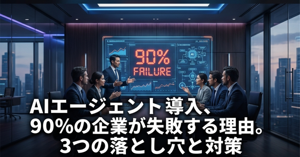 AIエージェント導入、90%の企業が失敗する理由。3つの落とし穴と対策