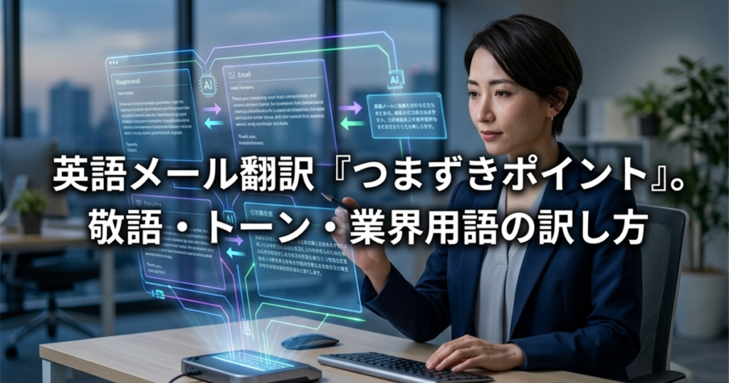 英語メール翻訳『つまずきポイント』。敬語・トーン・業界用語の訳し方